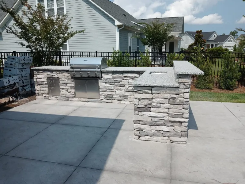 Outdoor brick grill by Dawson's Quality Home Services