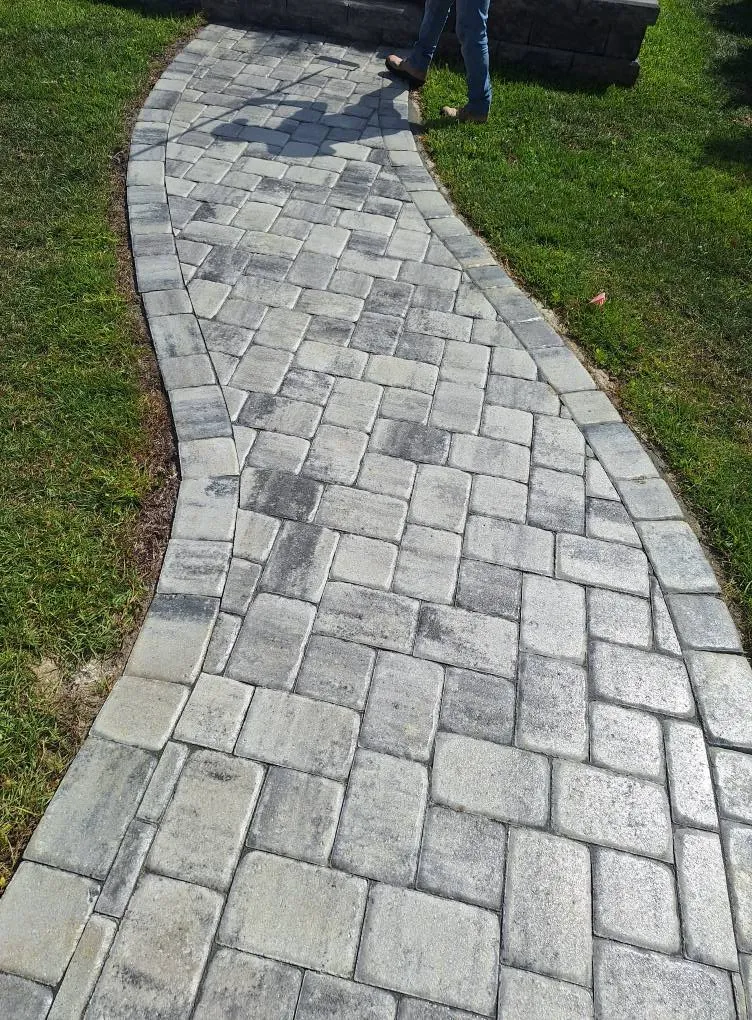 Brick walkway by Dawson's Quality Home Services